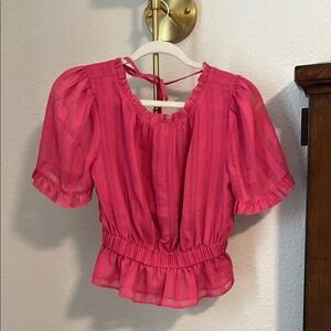 Ann Taylor Pink Ruffled Women's Top